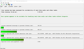 Maximum latency according to our standard procedure