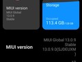 MIUI 13.0.9 on Xiaomi Mi 10T Pro details (Source: Own)