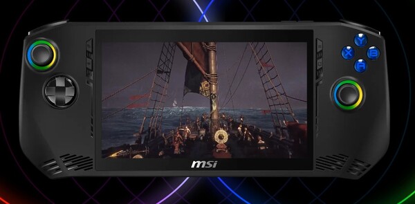 The MSI Claw has illuminated sticks and buttons. (Image source: MSI)