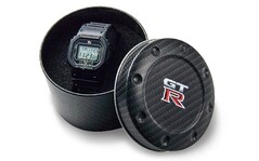 The matte black DW-5600, a collab between Casio G SHOCK and the Nissan GT-R sports car. (Image source: G-Central)
