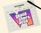 November 2026 calendar page with GTA 6 logo (Image source: Rockstar Games with edits)