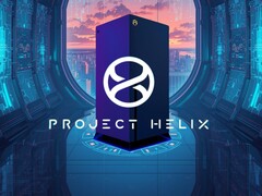 Banner with concept of Project Helix Xbox console