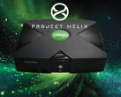 Original Xbox console shown with Project Helix logo