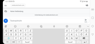 Using the default keyboard in landscape mode