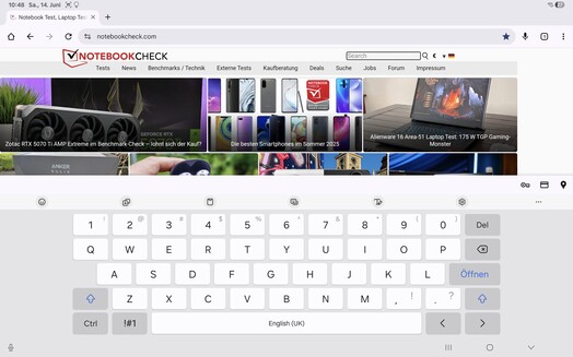 Default browser: Landscape mode