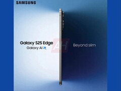The Galaxy S25 Edge leaked image showing side profile of the ultra-slim phone. (Image source: Android Headlines)