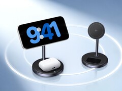 An image of the new Ugreen Zapix Qi2 15W 2-in-1 Wireless Charger.