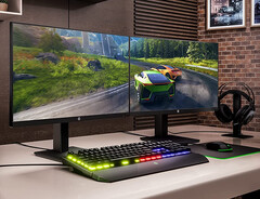 The HP X27q only comes in a black colourway. (Image source: HP)