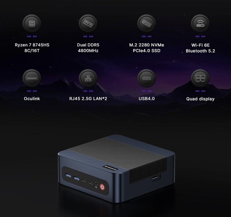 The Bosgame M4 mini PC sports a healthy array of ports, including OCuLink. (Image source: Amazon)