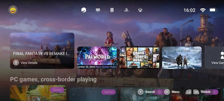 The GameHub user interface is in English and quite clear (Image source: GameHub)