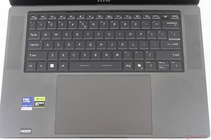 Clickpad has increased in size significantly from 13.1 x 8.2 cm on the 2023 Stealth 16 to 16.1 x 10 cm on this latest iteration