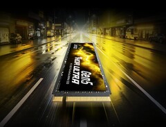 The image shows the Thor Ultra from Lexar, which happens to be an M.2 2280 PCIe Gen 5 SSD with a yellowish sticker on top