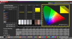 CalMAN ColorChecker (profile: P3, target color space: P3)