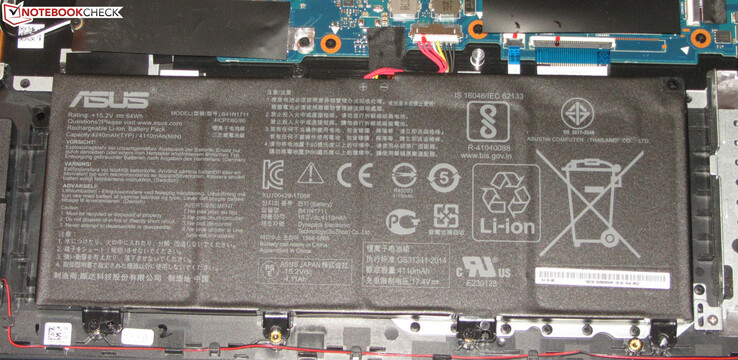 The TUF FX705DY has a 64 Wh battery.