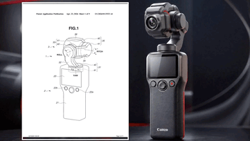A comparison of the official 2026 patent schematic (left) and a concept render (right).