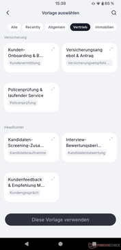 The premium templates are sorted by different professional groups.