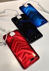 The Honor View 20 in Phantom Red, Midnight Black and Phantom Blue