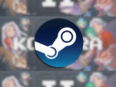 Pictured - the Steam logo over the game's thumbnail, blurred.
