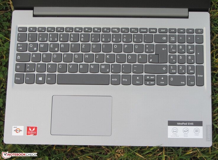 A look at the keyboard deck on the IdeaPad S145-15API