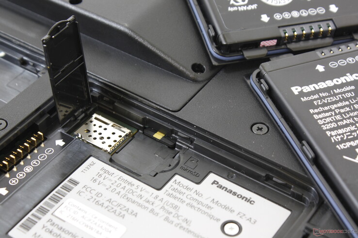 MicroSD slot hidden underneath the battery compartment. Accessing the slot can be annoying as a result