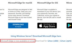 Microsoft Edge for Linux now available on Microsoft.com for download as a final product (Source: Own)