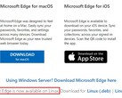 Microsoft Edge for Linux now available on Microsoft.com for download as a final product (Source: Own)