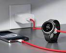 The 2-in-1 SuperVOOC cable can offer up to 67 W of power to a phone and 10 W to a smartwatch. Pictured: the cable connected to devices. (Image source: OnePlus)