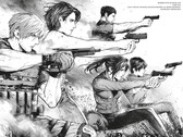 Official artwork from Resident Evil: Death Island Vol. 1.