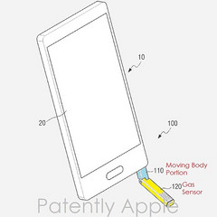 Samsung patent showing Note handset with breathalyzer-stylus accessory