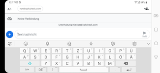 Using the default keyboard in landscape mode