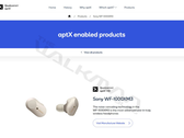 A screenshot that may support impending aptX for the Sony TWS earbuds. (Credit: WalkmanBlog)