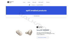 A screenshot that may support impending aptX for the Sony TWS earbuds. (Credit: WalkmanBlog)