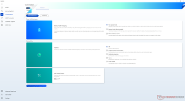 MyAsus software for general system settings