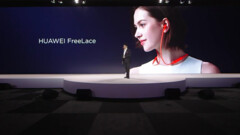 The new Huawei FreeLaces are debuted on stage in Paris. (Source: Huawei)