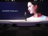The new Huawei FreeLaces are debuted on stage in Paris. (Source: Huawei)