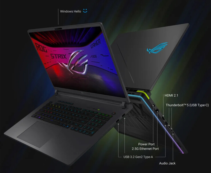 Asus also equips the ROG Strix G16 2026 with a 90 Wh battery that supports 280 W charging.