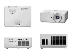 The slightly more expensive Sharp XP-M421W-W laser projector features ECO Mode and Dual HDMI inputs. (Source: Sharp)