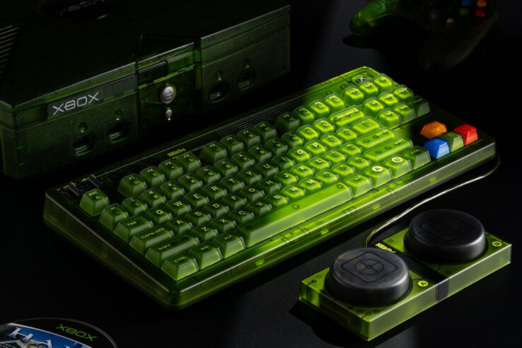 The Retro 87 Mechanical Keyboard also comes with themed Super Buttons. (Image source: 8BitDo)