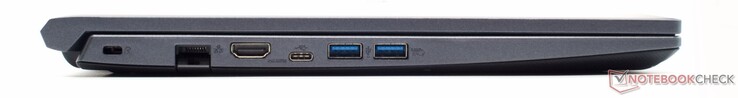 Kensington Lock slot, Gigabit LAN, HDMI, USB 3.2 Gen 1 Type-C, 2x USB 3.2 Gen 1 Type-A