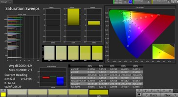 Color saturation (target color space: sRGB, profile: Saturated)