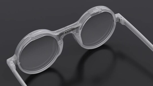 Frame is also available in black and frosted translucent finishes (Image Source: Brilliant Labs)