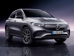 The Mercedes EQA 250+ has a capacity of 71 kWh and therefore offers the largest battery in the entire EQA lineup of compact SUVs (Image: Mercedes-Benz)