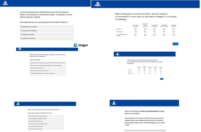 PlayStation survey on Nintendo Switch 2 announcement (Image source: screenshot, eXtas1s X account)