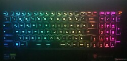 MSI Vector GP76 2022 RGB keyboard