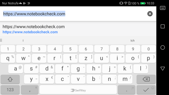 keyboard landscape mode