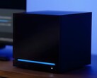 Valve Steam Machine on TV stand (Image source: screenshot, Valve YouTube with edits)