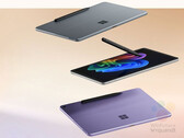 The Surface Pro 12" will come in Ocean, Platinum and Violet colours with matching keyboard accessories. (Image source: via Roland Quandt & WinFuture)