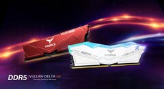 TEAMGROUP launched new DDR5 memory kits, the T-FORCE DELTA RGB DDR5 and the T-FORCE VULCAN DDR5. (Image: TEAMGROUP)