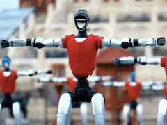 Unitree robots during choreographed performance
