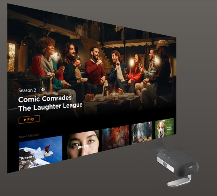 The Viewsonic M1 Max portable projector has built-in Google TV video streaming. (Image source: Viewsonic)